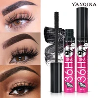 4d smudge proof mascara black fiber lengthening eye lashes brush dense curling quick dry lengthening lash lady big eye makeup