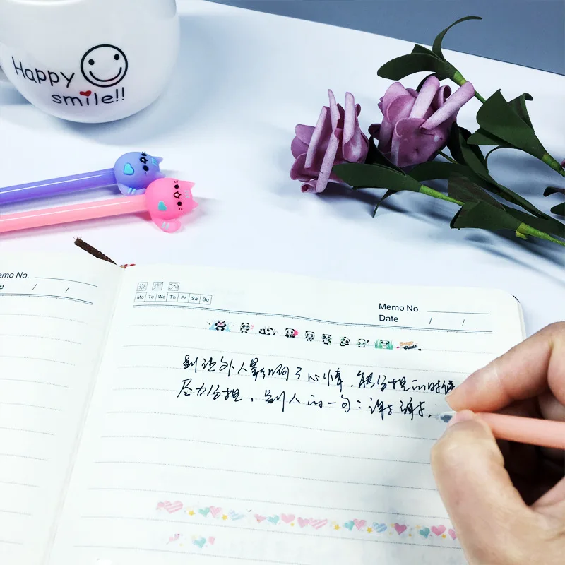 2 pcs/lot Candy Color Love Cat Gel Pen Ink Promotional Gift Stationery School & Office Supply | Pens