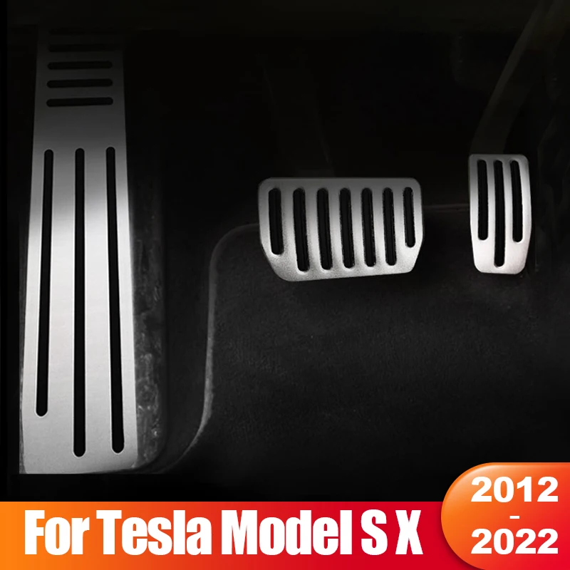 

For Tesla Model S X ModelS ModelX 2012- 2019 2021 2022 Car Foot Rest Pedal Fuel Accelerator Brake Pedals Cover Pad Accessories