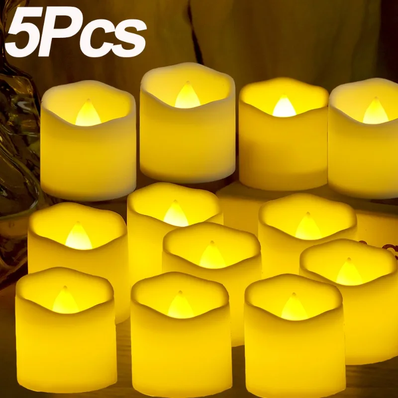 

Led Simulation Electronic Candle Lights Smokeless Wave Tealight Home Decor Lamp Birthday Wedding Christmas Party Decoration Prop