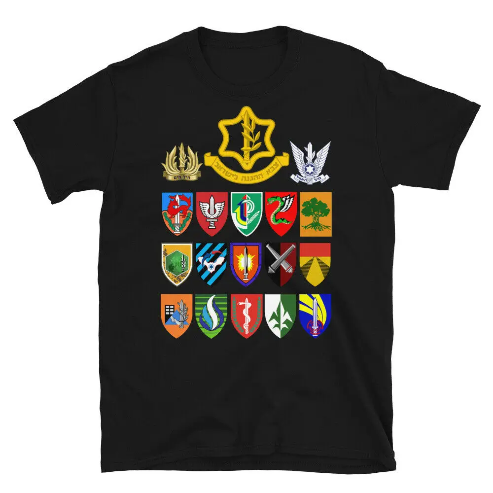 

IDF Israel Defense Forces Israeli Army Air Force Navy Tzahal Units TShirt Men's 100% Cotton Casual T-shirts Loose Top Size S-3XL
