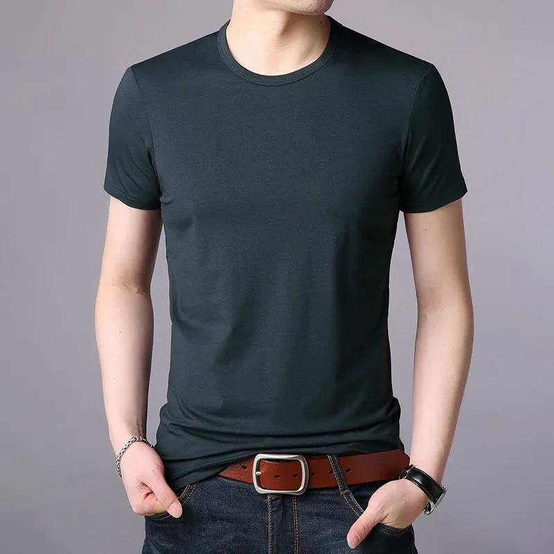 

Summer new men's T-shirts solid color slim trend casual short-sleeved fashion B9JJ803