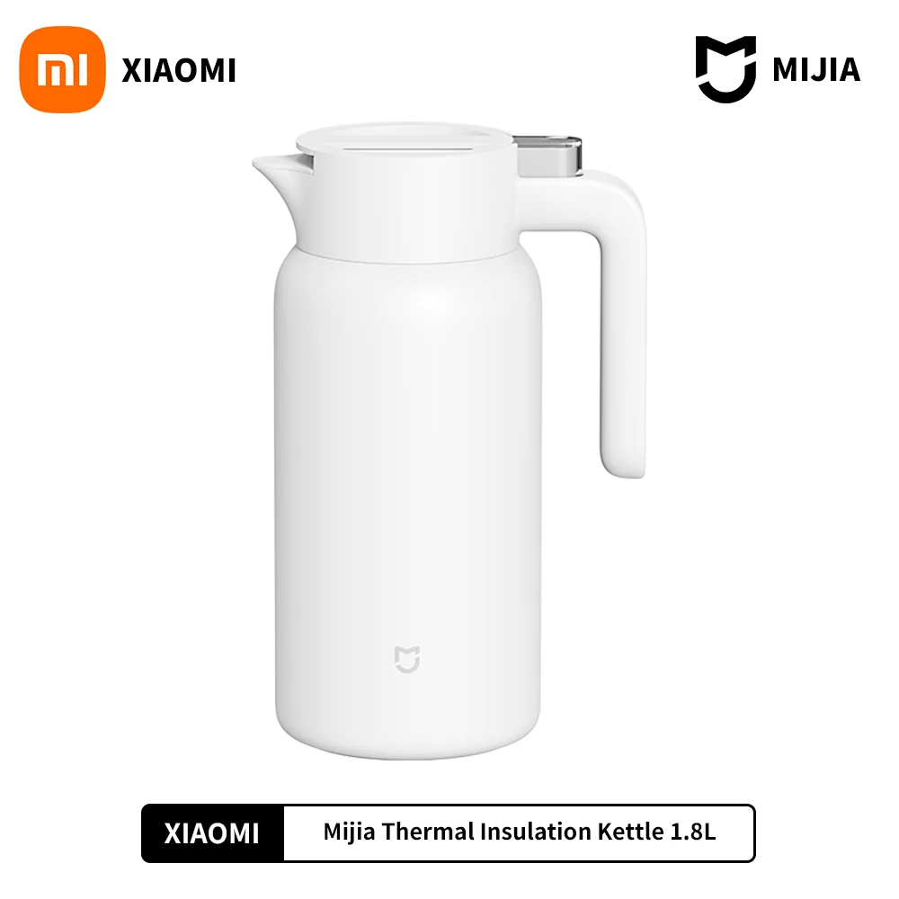 

Термос Xiaomi Mijia емкостью 1,8 л, термос с замком из нержавеющей стали 316L, с внутренней подкладкой, для дома и офиса