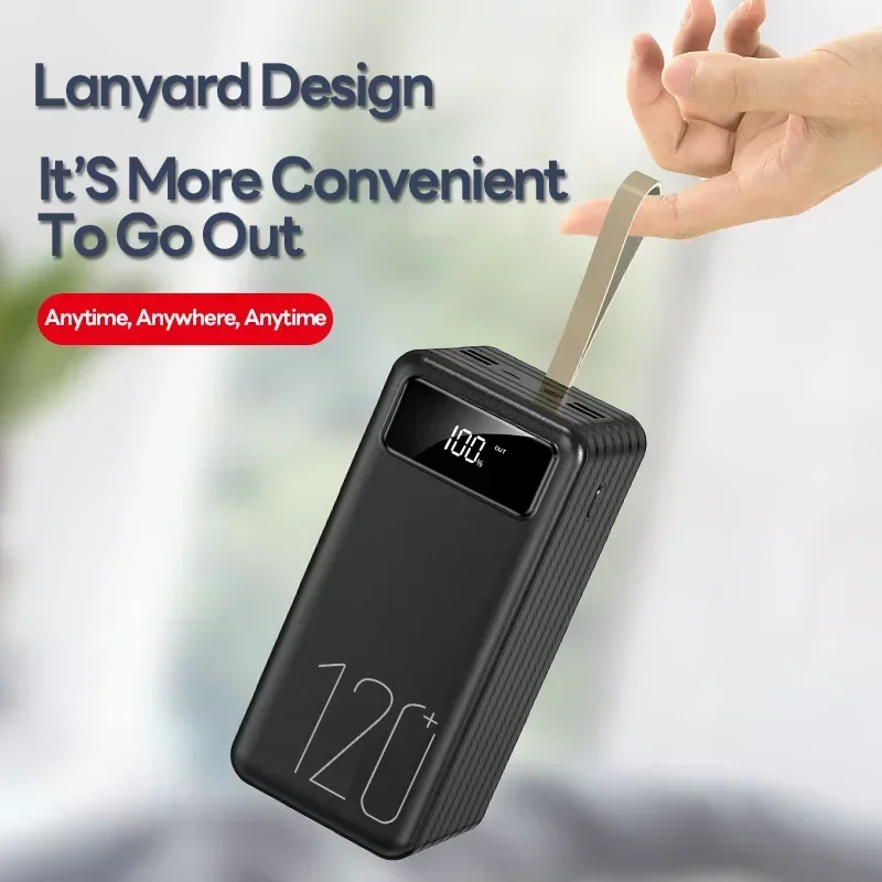 Новый портативный блок питания мощностью 66 Вт. 120000 мАч большая емкость