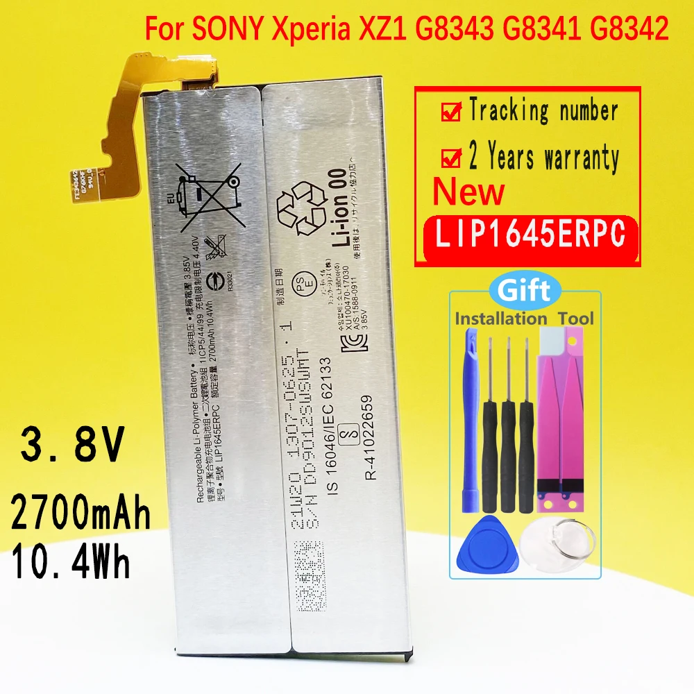 Новый аккумулятор 2700 мАч LIP1645ERPC для SONY Xperia XZ1 G8343 G8341 G8342 телефон Быстрая доставка с номером отслеживания + Инструменты