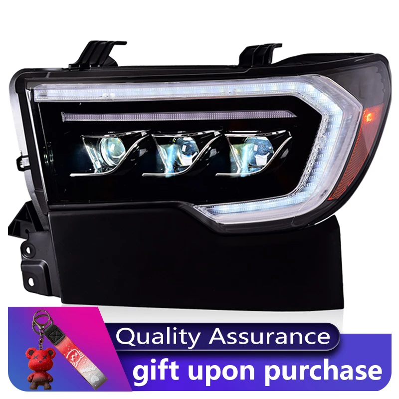 Пара передних фар для Toyota 2007-2013Tundra Sequoia фронтальный проектор линзы DRL передняя