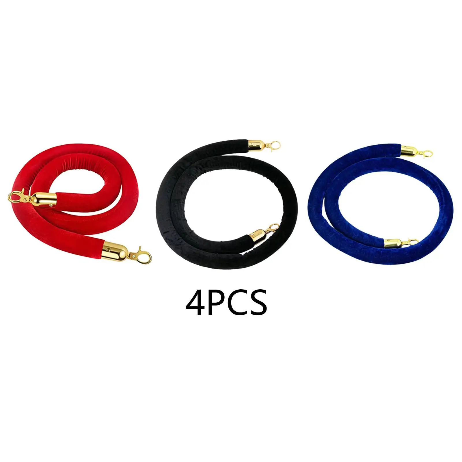 4 шт. Бархатная веревка для контроля толпы Защитные барьеры концертных залов