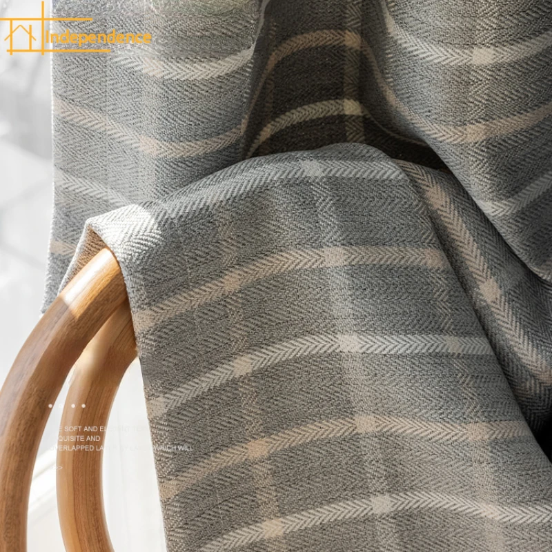 

Cotton linen curtains Japanese literary pastoral fresh bedroom shading living room light luxury thickening 2023 popular new