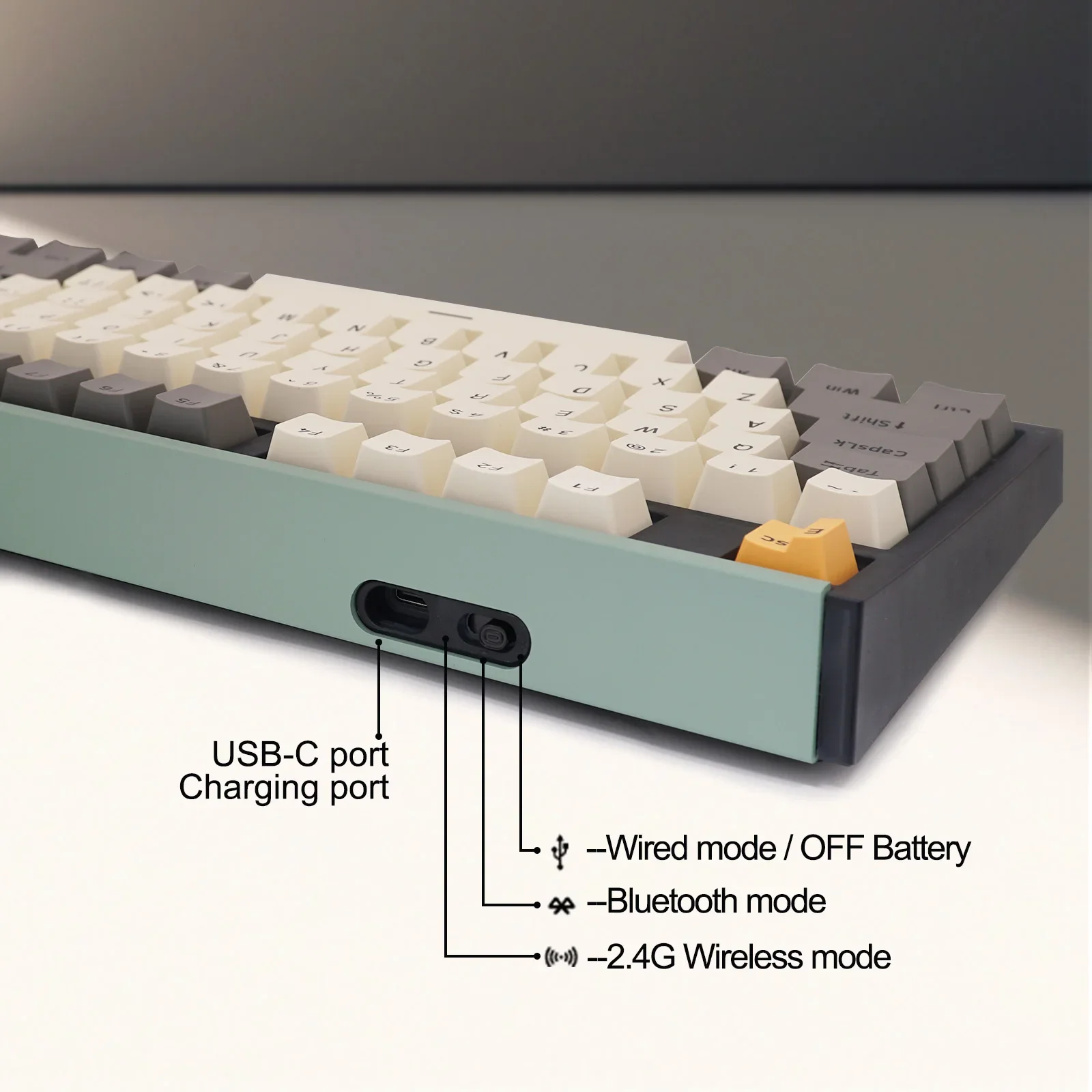 Новое поступление SKYLOONG GK87 3 режима TKL 3600 мАч переключатель Gateron 87 клавиш