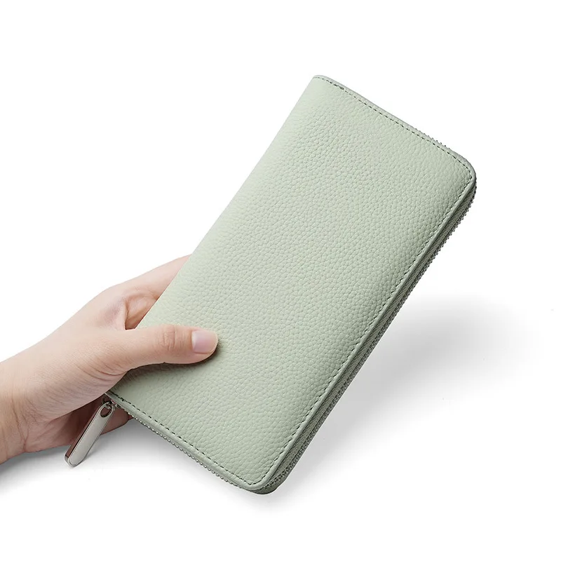 Женский кошелек из натуральной кожи на молнии