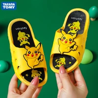 2022 new summer indoor non slip girls slippers cartoon pikachu childrens outdoor home beach sandals figure parent child gift