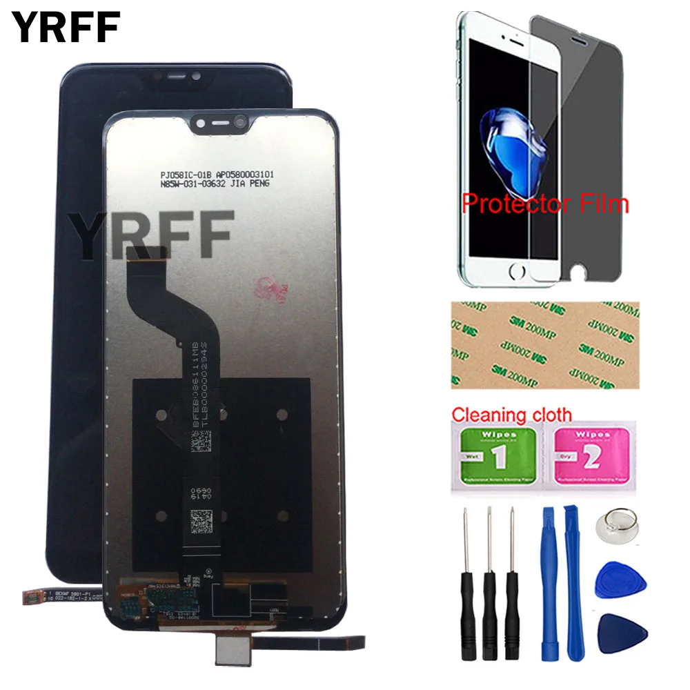 

ЖК-дисплей для Xiaomi Mi A2 Lite, ЖК-дисплей, сенсорный экран для Xiaomi Redmi 6 Pro, ЖК-дигитайзер, запасные части, инструмент, защитная пленка