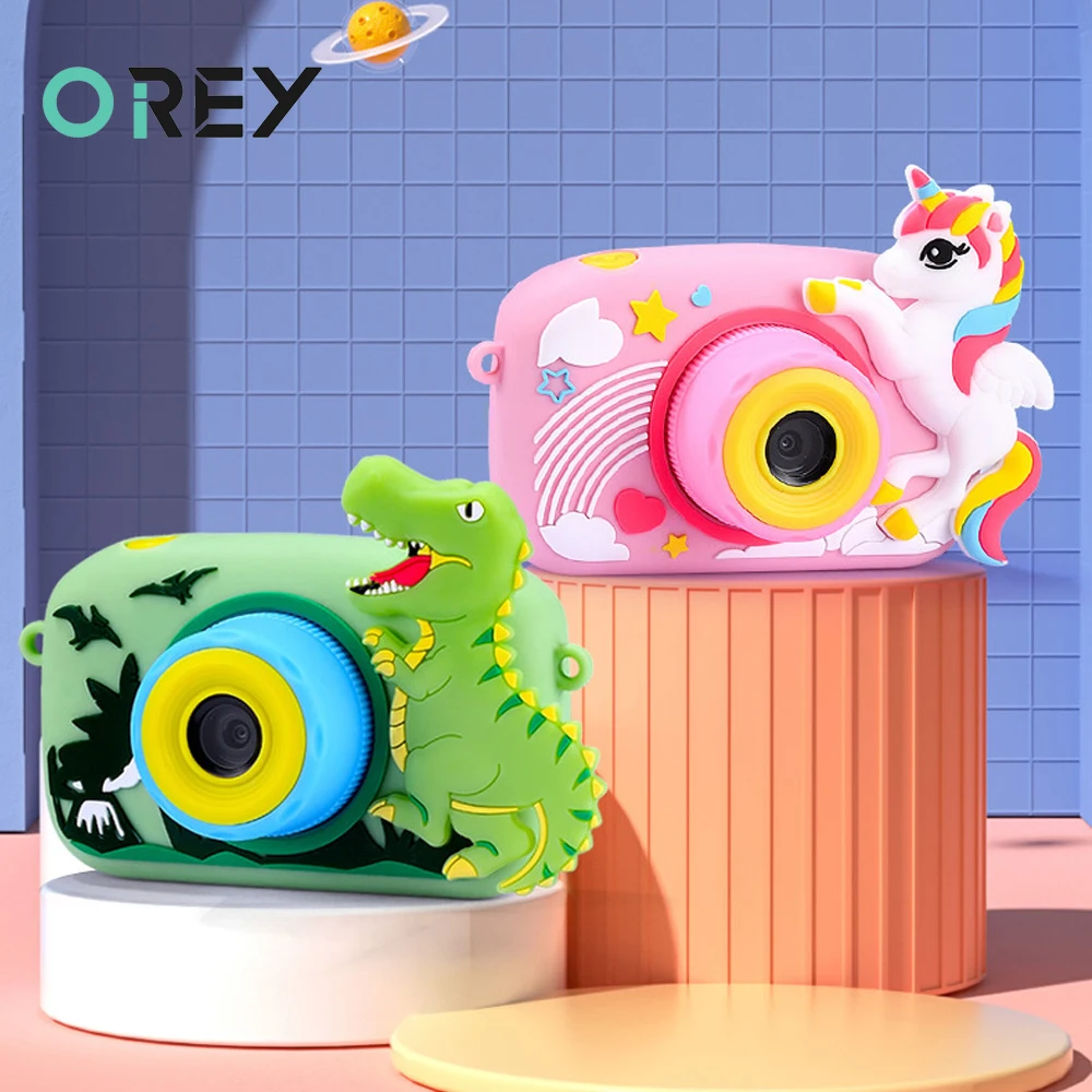 

Cartoon Digital Camera Dinosaur Animal Shark Unicorn Mini Children Cameras Toy Take Pictures Videos Play Games Christmas Gift