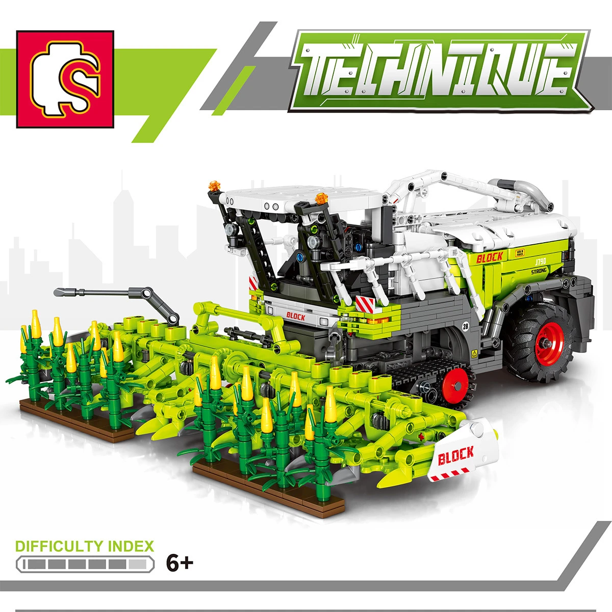 

SEMBO 2023PCS City Technical Farm Tractor Corn Harvester Car Building Blocks MOC Agricultural Construction Vehicles Bricks Toys