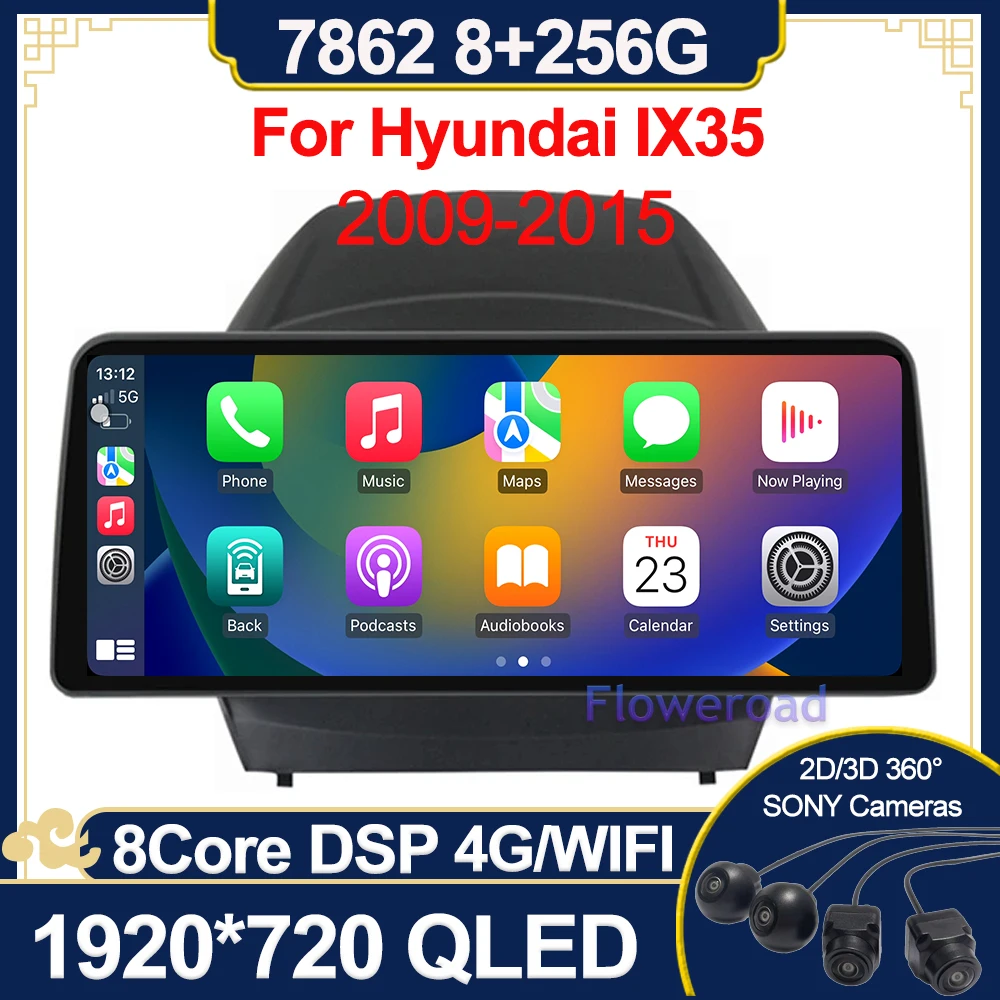 

Android 12 8Core 256G For Hyundai Tucson 2 LM IX35 2009 - 2015 Multimedia Video Player Car Radio GPS Navigation Map Carplay auto