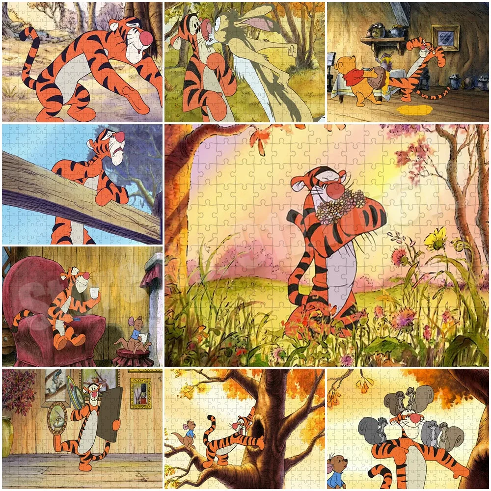 

Winnie The Pooh Puzzles for Adults 1000 Pieces Paper Jigsaw Puzzles Educational Intellectual Diy Large Puzzle Game Toys Gift