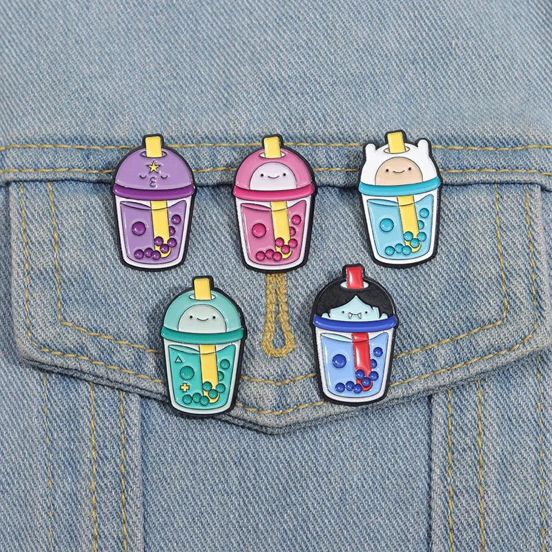 Брошь с изображением мультяшного напитка в ассортименте