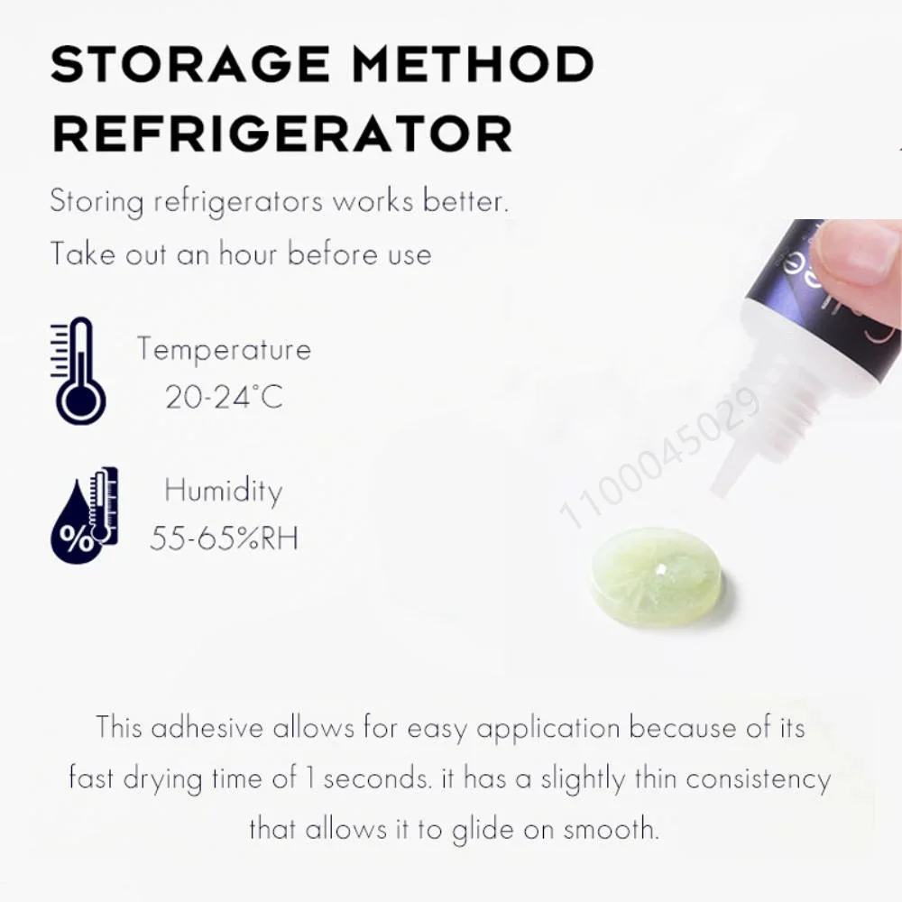 Прозрачный клей для наращивания ресниц Gollee быстросохнущий коричневых или