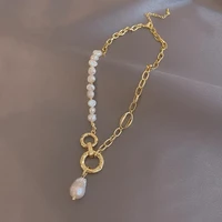 european and american fashion baroque abnormity natural freshwater pearl necklace classic popular femininity clavicle necklace