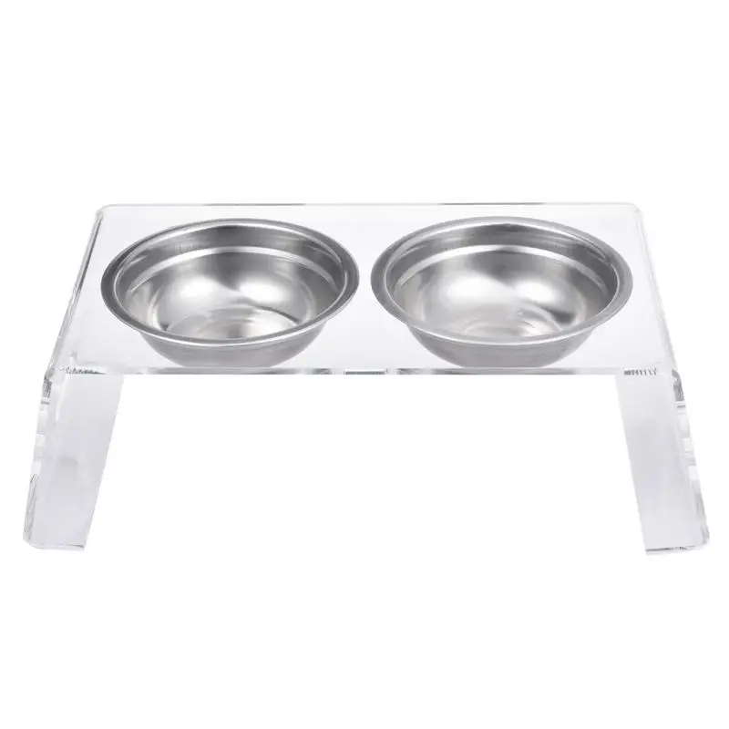 

Elevated Cat Dog Food Water Bowls Set With Stand Portable Raised Cat Dog Feeding Bowls Anti Vomiting Tilted Pet Feeders For Home