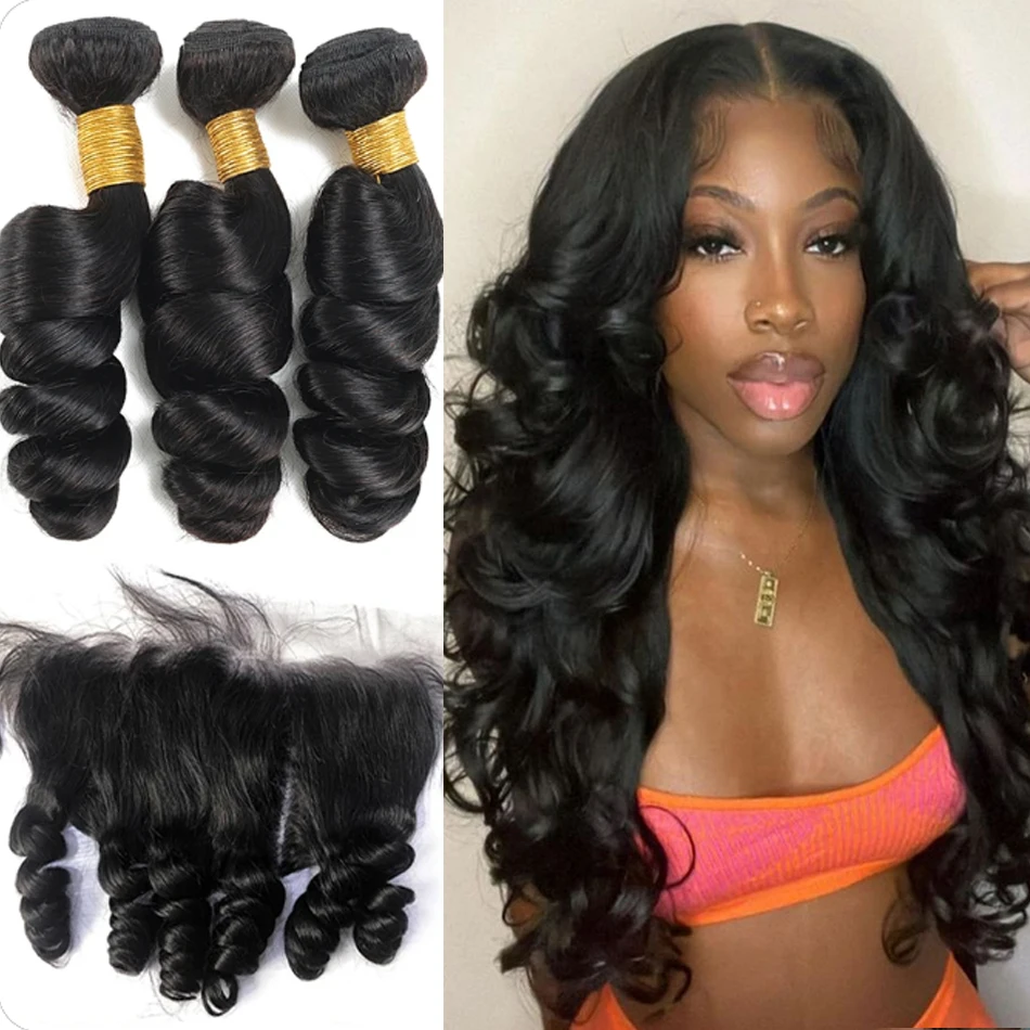 Свободные волнистые искусственные волосы с фронтальной HD-кружевом 12 А