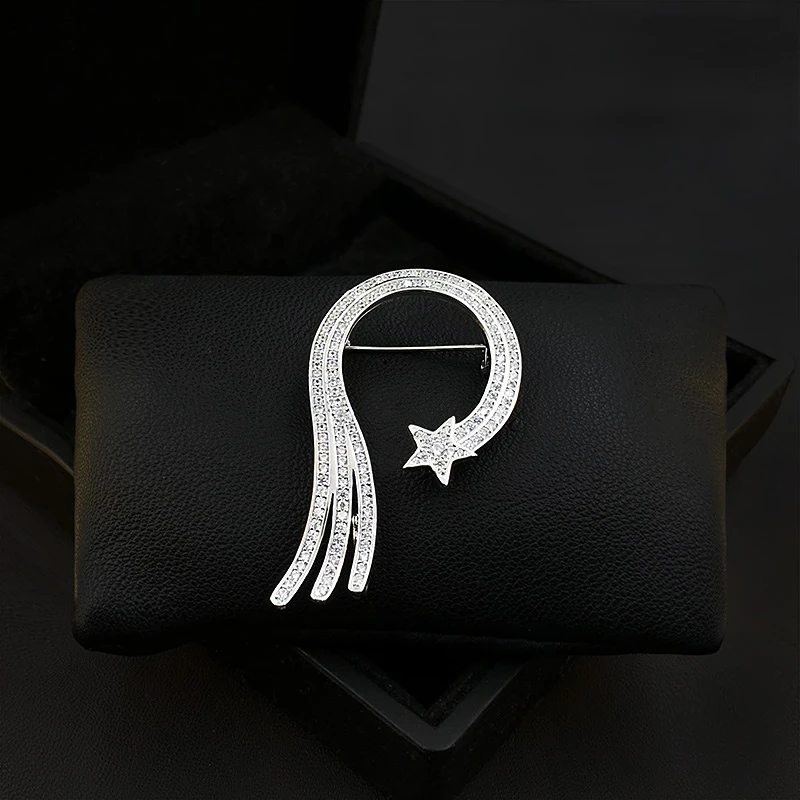 

Meteor Years Coat Brooch High-End New Trendy Pin Fixed Clothes Women's Suit Ornament Clothes Accessories Rhinestone Jewelry Pins