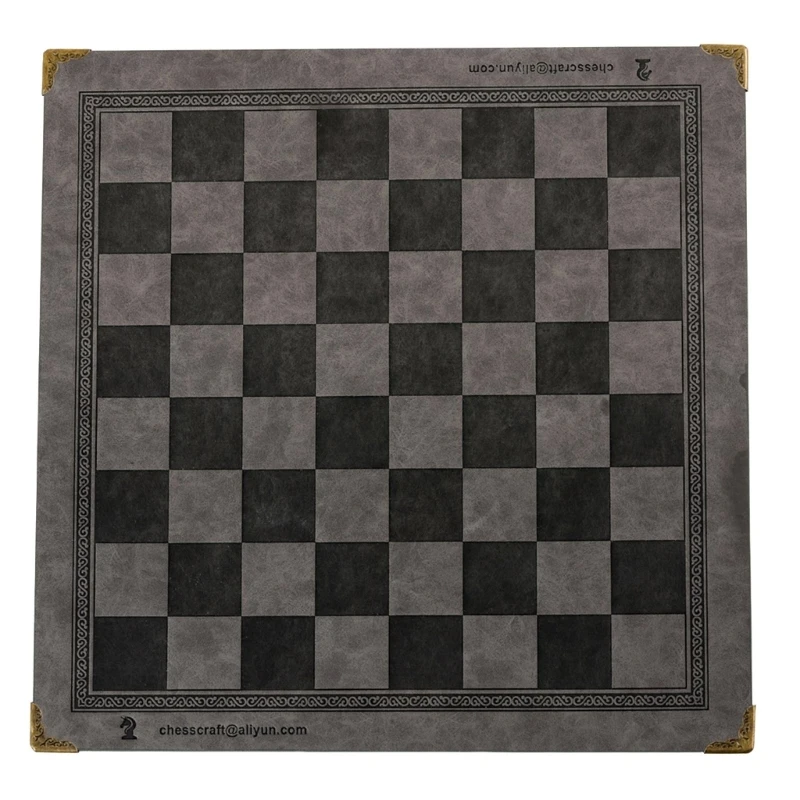 

Flat Chess Board International Synthetic PU Leather Chessboard Classic Chess Games Accessories Folding Board Chess Game