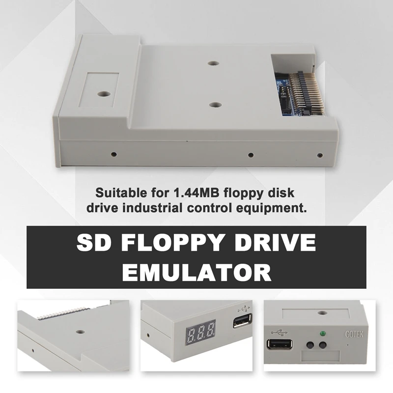 Фото Эмулятор USB-накопителя SFR1M44-U100K, серый, 3,5 дюйма, 1,44 МБ, USB SSD, эмулятор флоппи-дисковода для электронной клавиатуры, для A09G №2