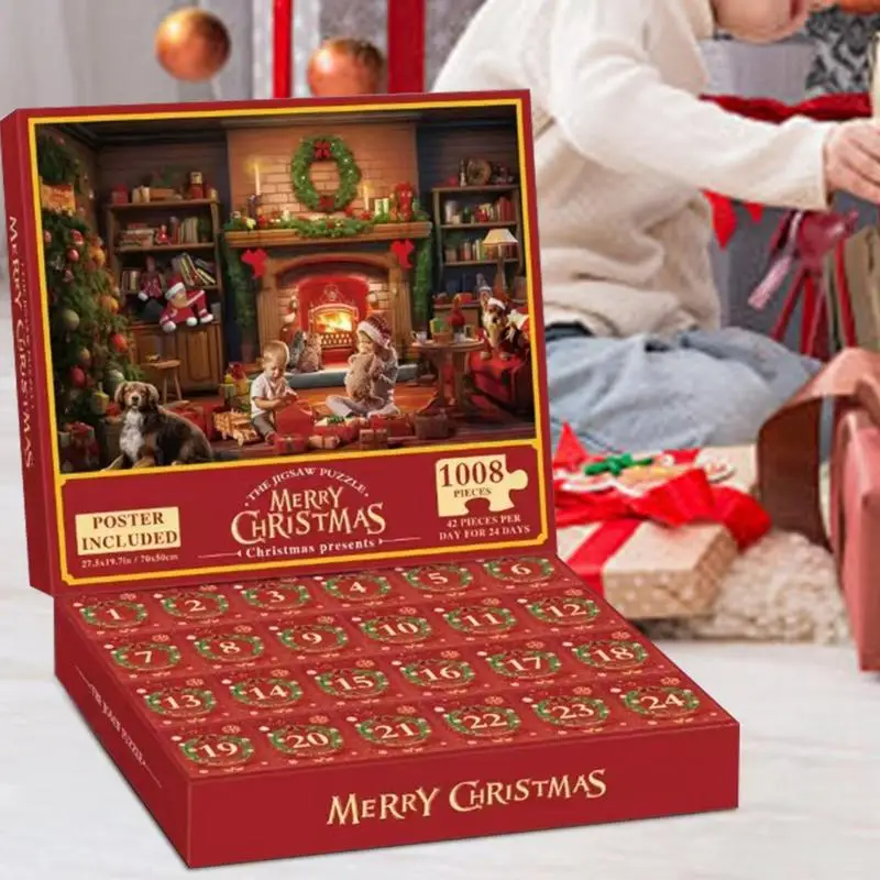 Календарь и пазлы для семейных игр 24 дня