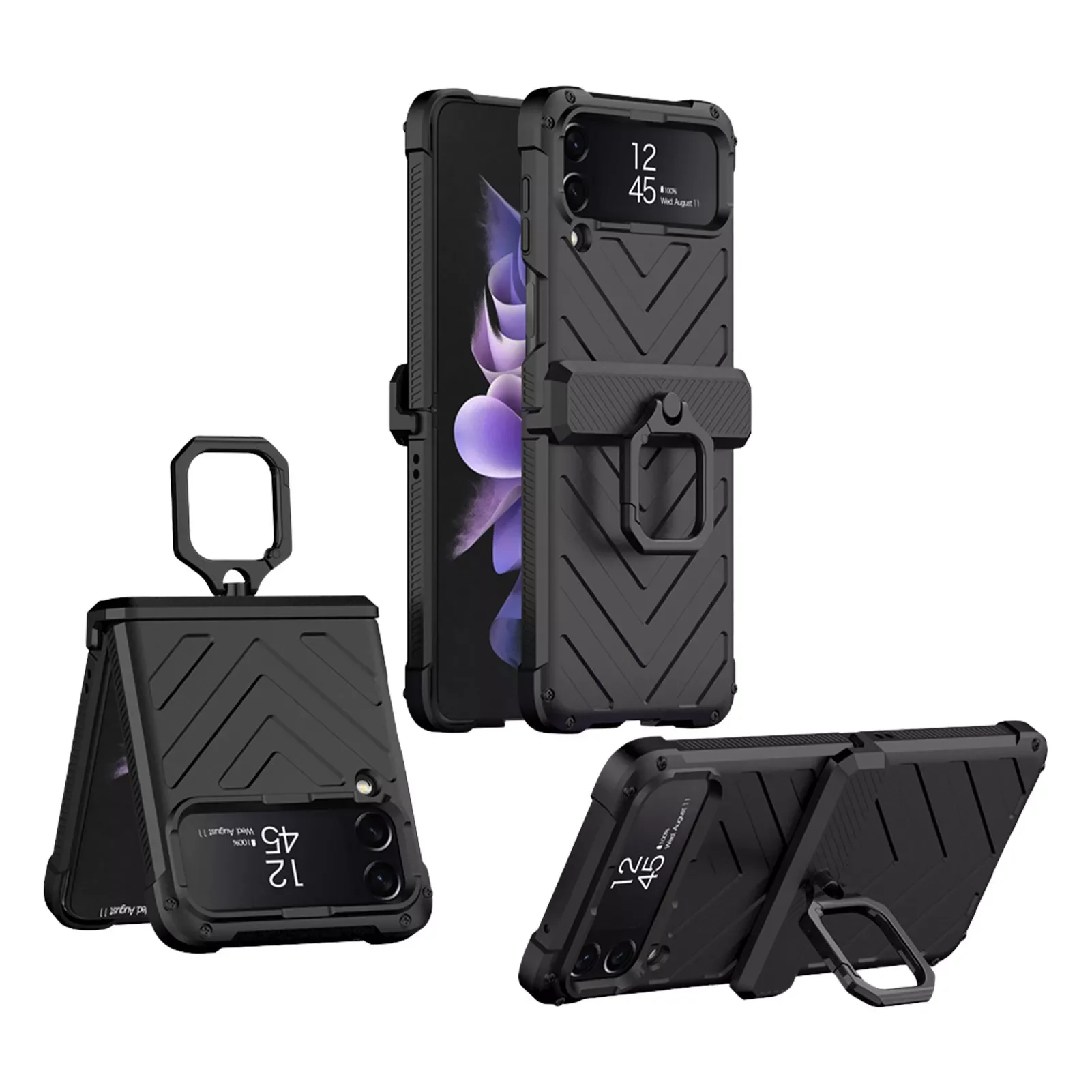 

Защитный чехол из ТПУ для Galaxy Flip 3, ударопрочный чехол с шарниром и полной защитой для телефона Galaxy Z Flip3
