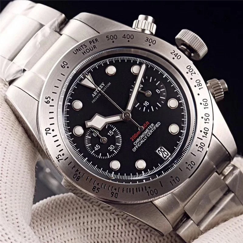 

Top sale mens watch japan vk quartz movement watches luminous chronograph full stainless steel waterproof wristwatch