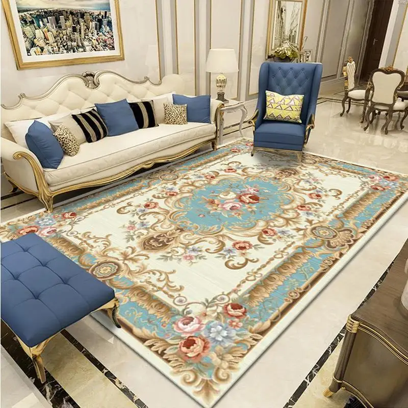 

Persian Living Room Printed Carpet Anti-Slip Bath Mat Entrance Door Mat Lounge Large Carpet Bedroom Living Room Carpet Home Deco
