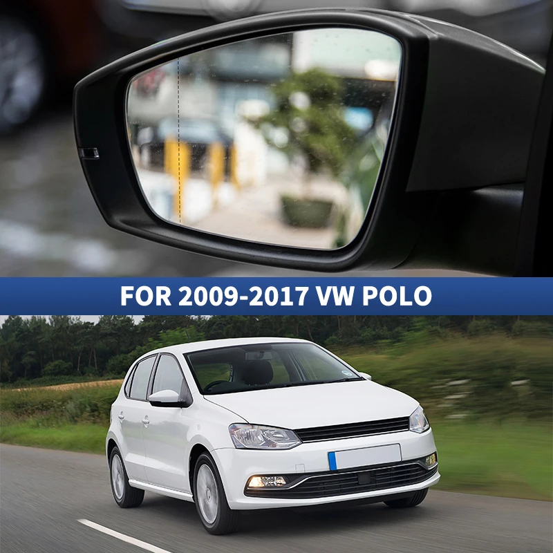 Боковое зеркало с подогревом Выпуклое стекло для VW Polo 2010 2011 2012 2013 2014 2016 2017 боковое