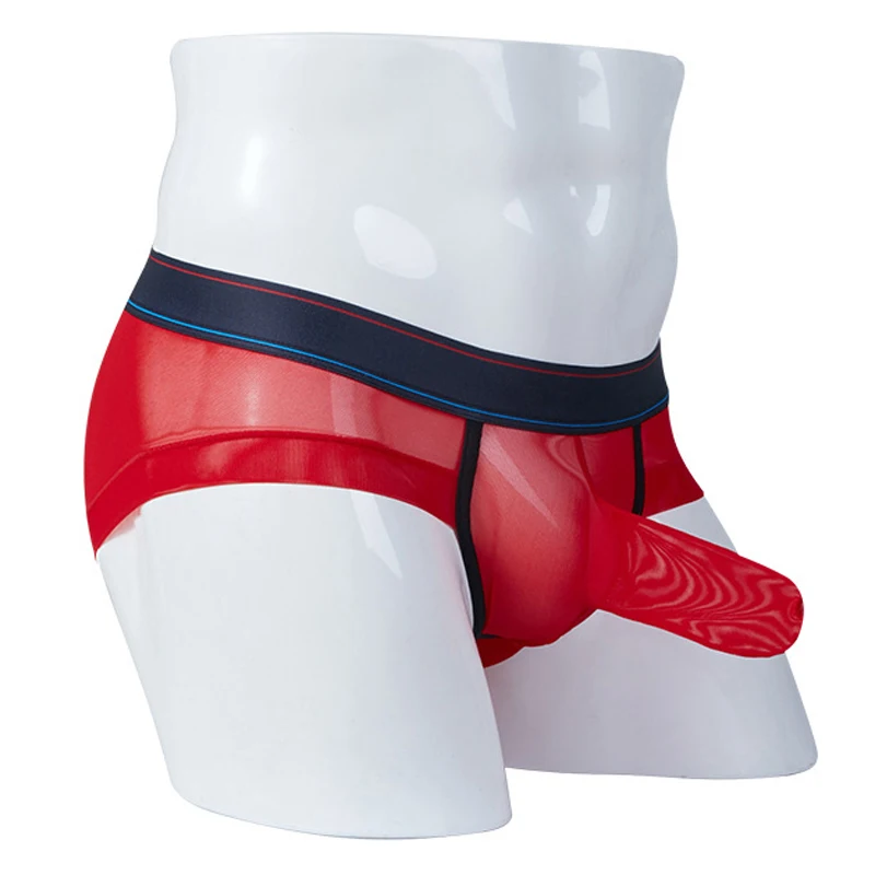

Underwear Men Breathable Briefs Seamless Mesh Transparent Lingerie Brief Low-Rise See-Through Soft Panties Calzoncillos Hombre
