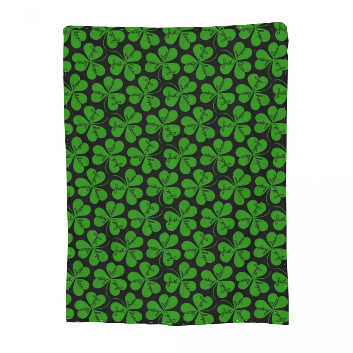 

St Patricks Day Blanket Green Shamrock Fun Beds Throw Blanket For Sleeping Cozy Blankets