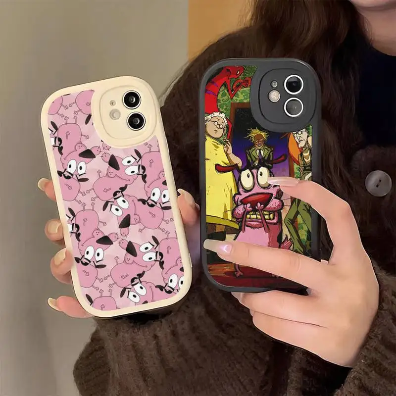 

Dog-Courage-The-Cowardly Phone Case Hard Leather Phone Case for iPhone 13 12 Mini 11 14 Pro Max Xs X Xr 7 8 Plus 6 6s Se 2022