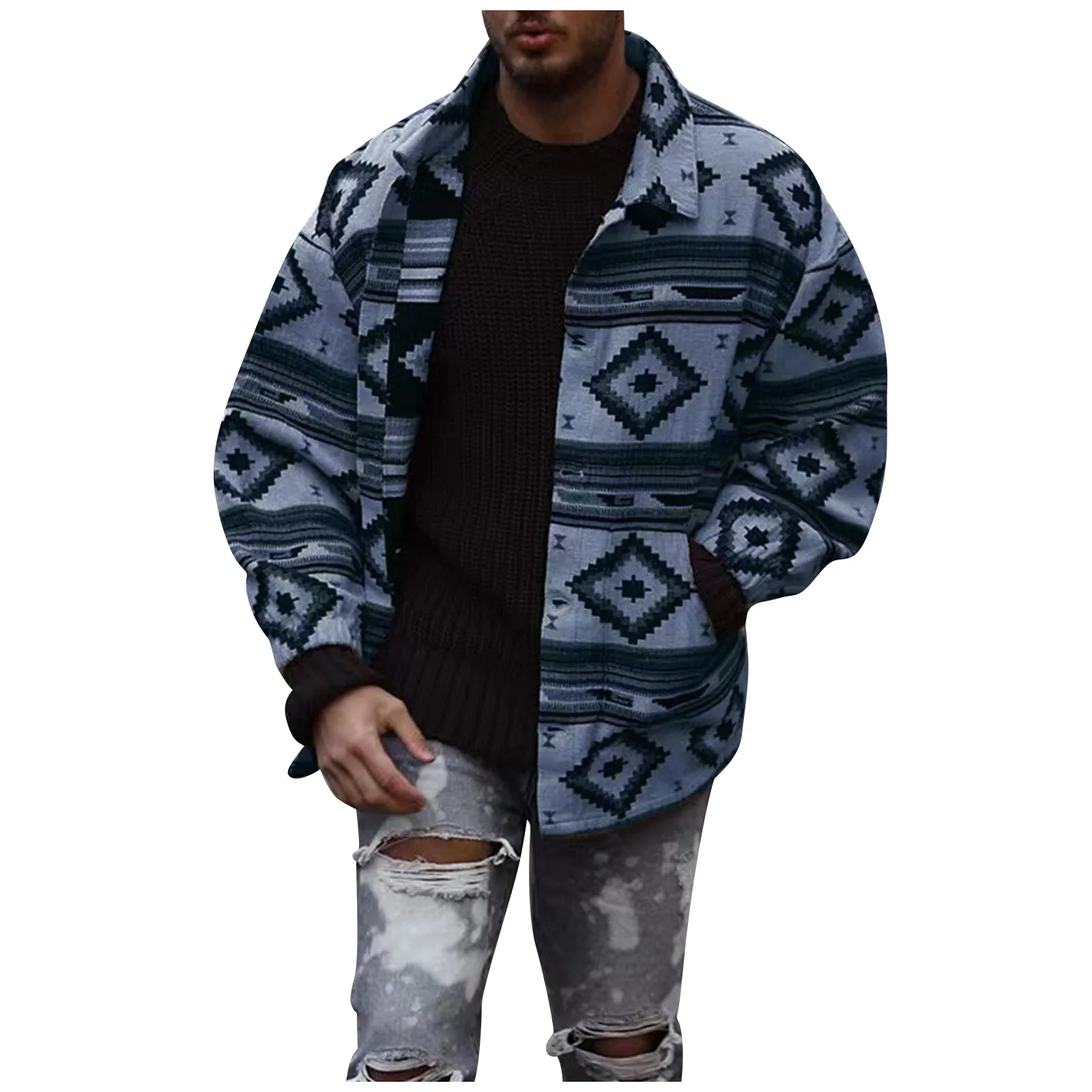 

Fashion Lapel Coat For Men Casual Cardigan Jacket Long Sleeved Slim Fitting Jacket Sports Outwear 2023 Male Streetwear