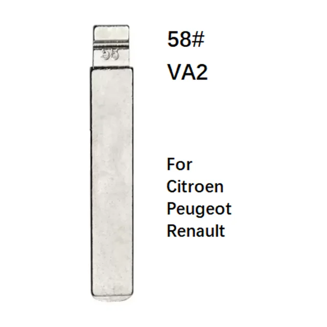 

10 шт. VA2 Универсальный Автомобильный ключ без рисунка 58 # KD дистанционный ключ № 58 VVDI флип-ключ для PSA Peugeot Citroen Renault