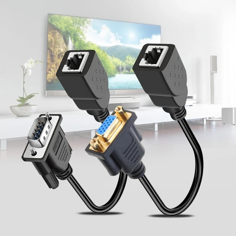 Качественный преобразовательный кабель DB9 в RJ45 обеспечивает надежную передачу