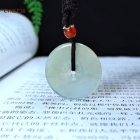 cynsfja new real certified natural a grade emerald jade lucky amulets peace buckle jade pendant green high quality best gifts