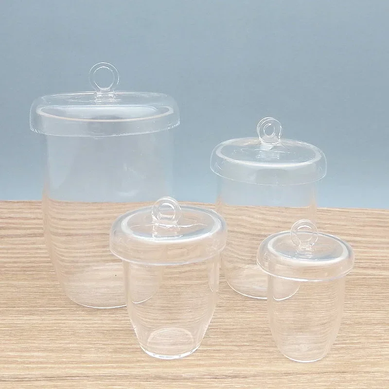 

1pcs 5/10/20/30/50/100/150/200/250/300ml Lab high purity Quartz Crucible with Cover Chemical experiment teaching instrument