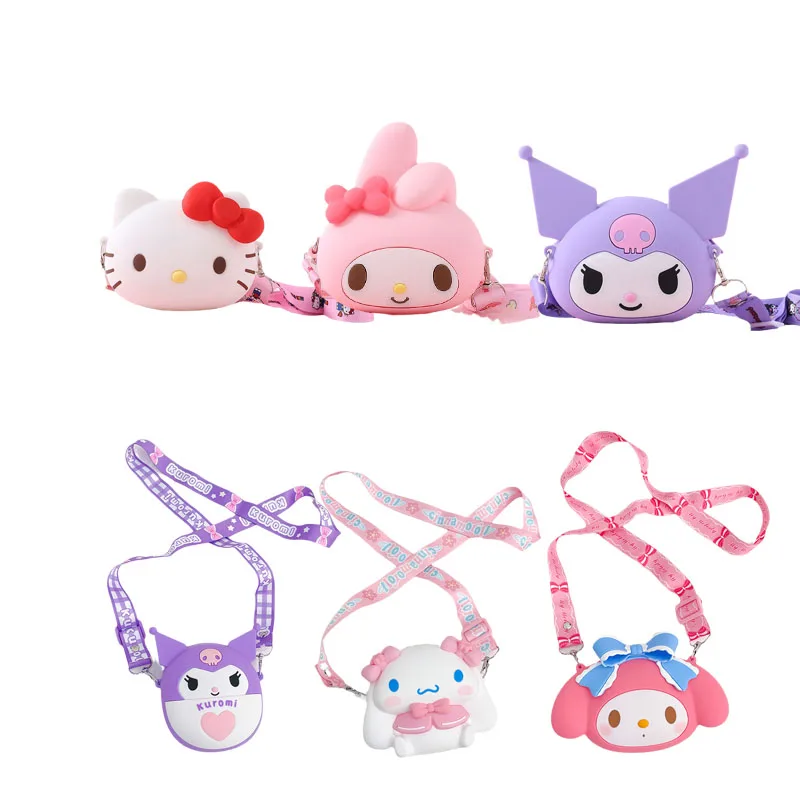 

Ins Kawaii Sanrios My Melody Kuromi Hellokittys Keroppi Cinnamoroll Children's Cute Cartoon Anime Coin Mobile Phone Storage Bag