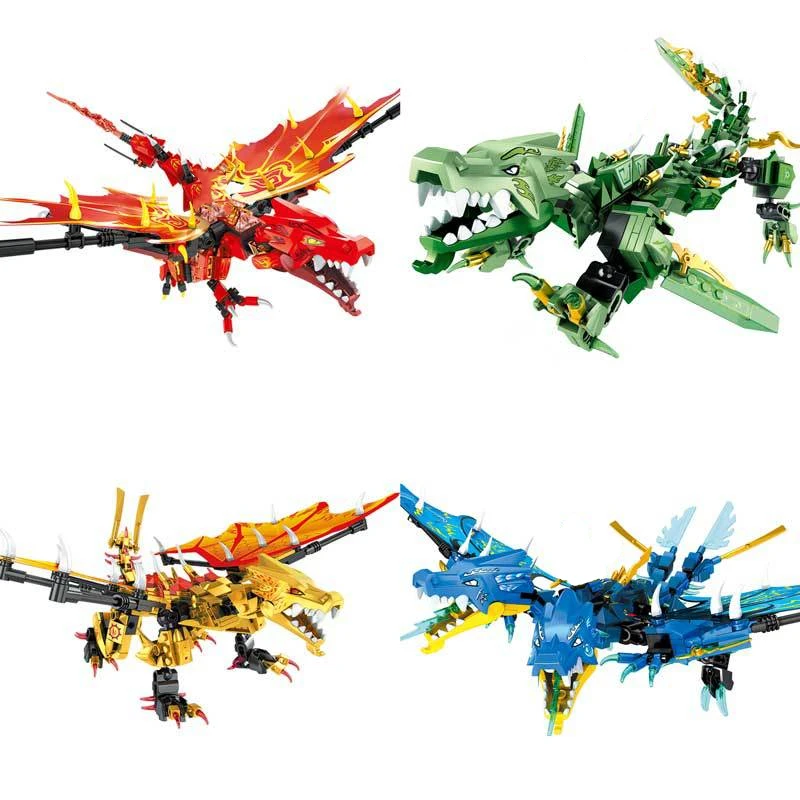 

Ninja Water Dragon Legacy Fire Legendary Thunder Sea Battle Figure Building Blocks Kit Bricks Movie Model Kids Toys Gift