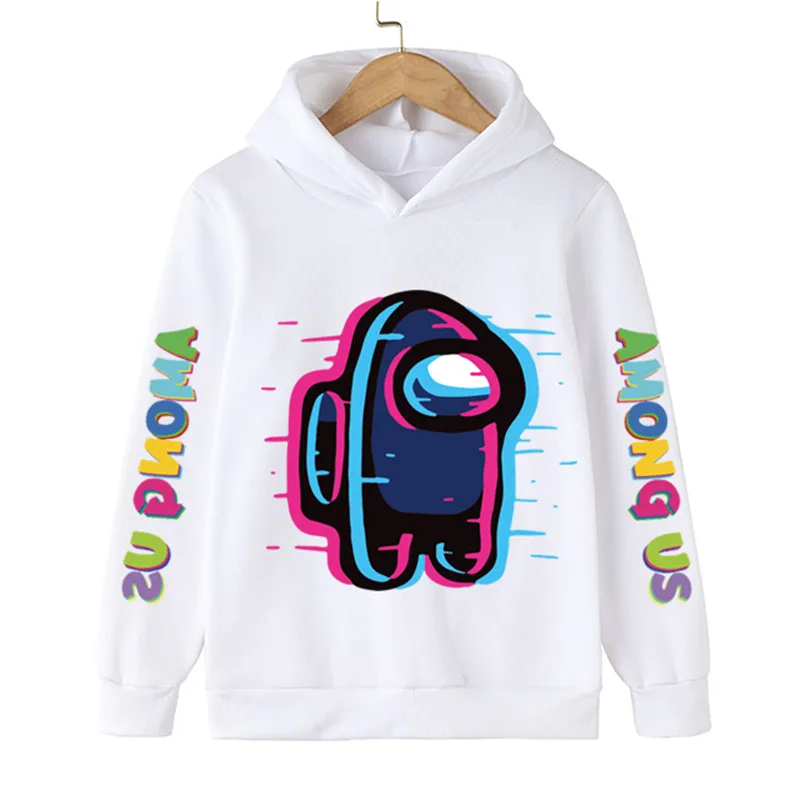 

New Among Us Sweatshirt Impostor Sweater Hoodies Cartoon Top 4 5 6 7 8 9 10-14 Years Hoodie Children's Clothes Boy Clothes 2021