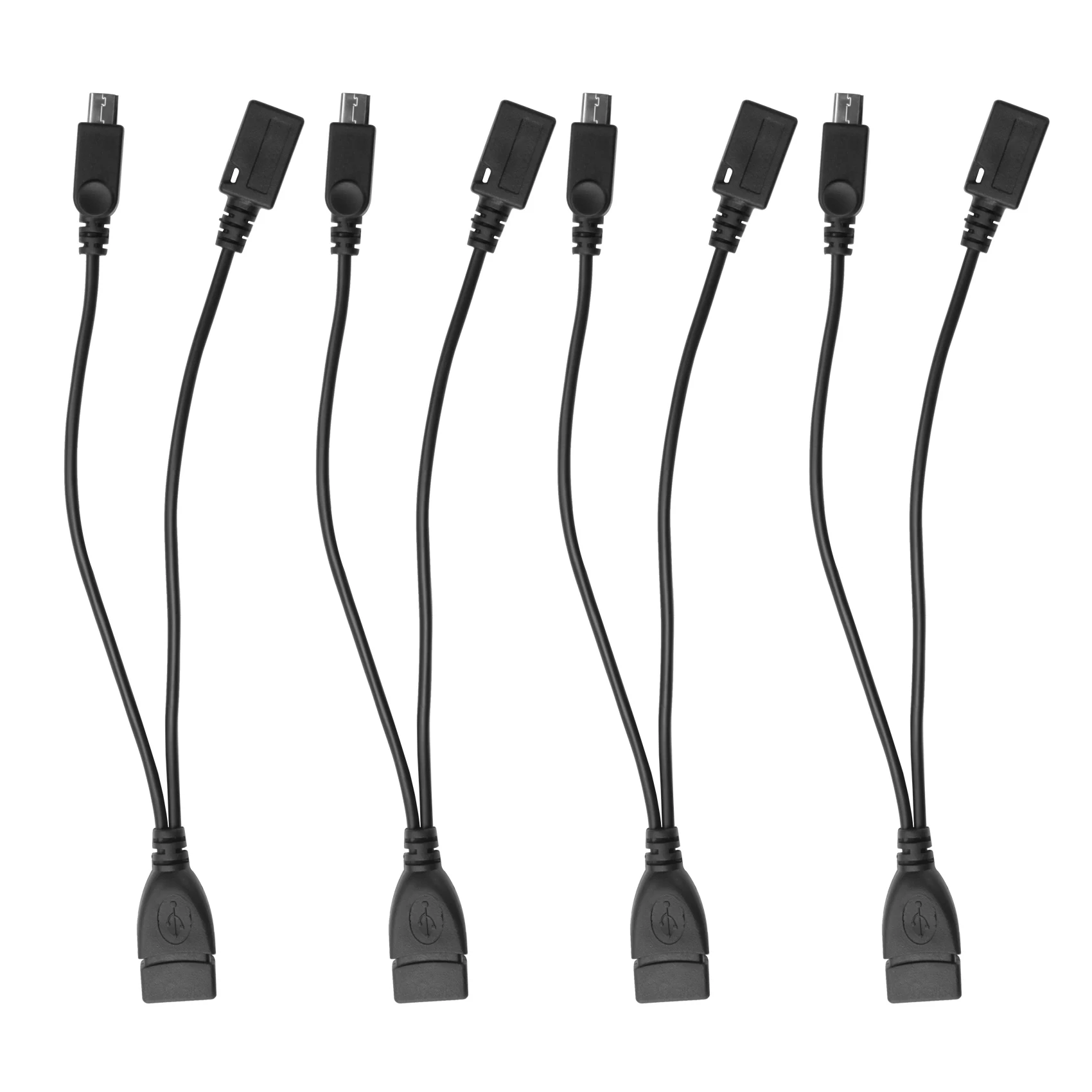 

4 шт./упаковка, адаптер для кабеля Mini OTG, адаптер 2 в 1 с микро-USB на USB (кабель OTG + кабель питания) для потоковых палочек и т. д.