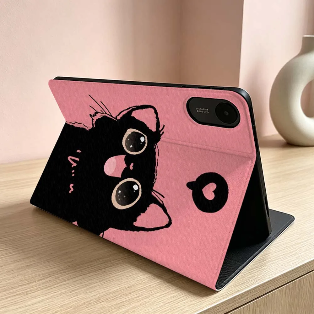 Фото Мягкий чехол с рисунком черного кота для Xiaomi Redmi Mi Pad 8 7 6 5 4 2 SE K Pro Max Ultra Poco Pad, складной чехол для планшета №4