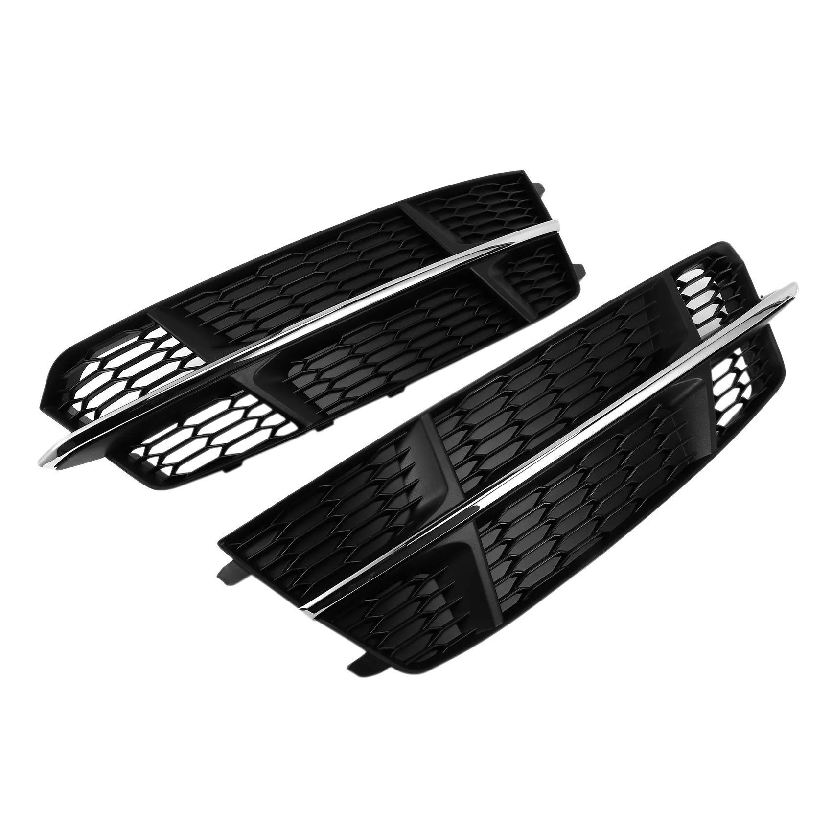 

Car Chrome Front Lower Bumper Cover Fog Light Grill Low Side Lamp for-Audi A6 S-Line 2016-2018