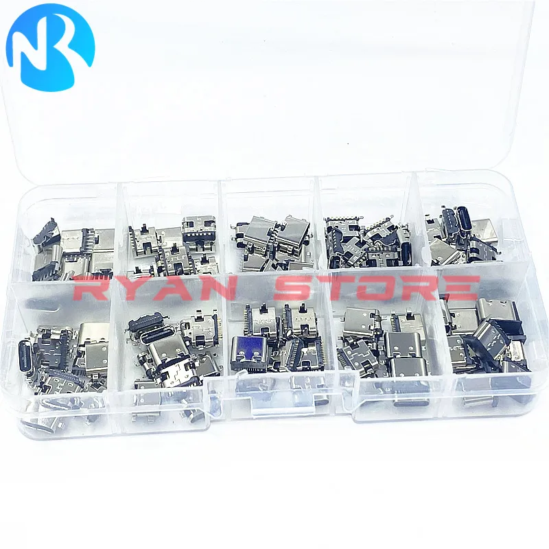 

Комплект 100 разъемов USB Type-C для зарядки