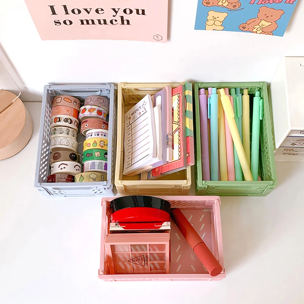 

6 держателей для крема, настольный органайзер Mr.paper, простые канцелярские товары, стили, цветные принадлежности, милая 1 офисная Складная органайзер для студентов