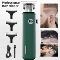 kemei professional barber hair trimmer t blade dry shaving and fading hair clipper all around outlining close cutting machine